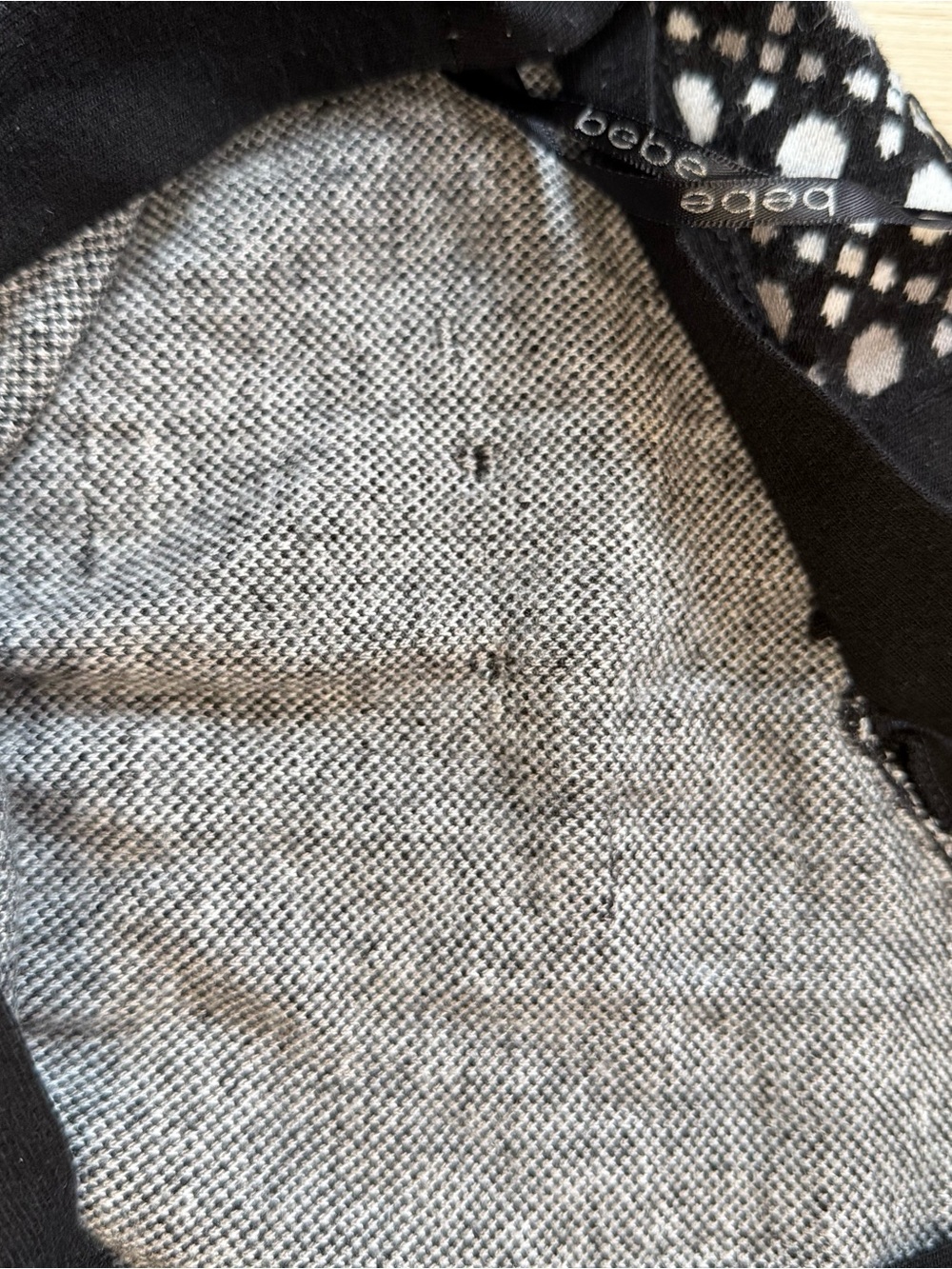 Y2K Bebe Black and White Knit Halter Tank - Picture 4 of 5